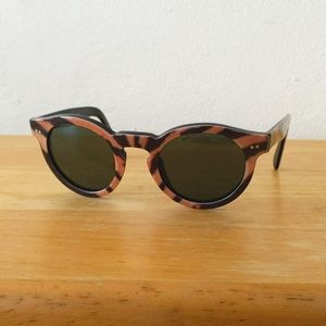 Ralph Lauren Animal Print Round Circle Sunglasses